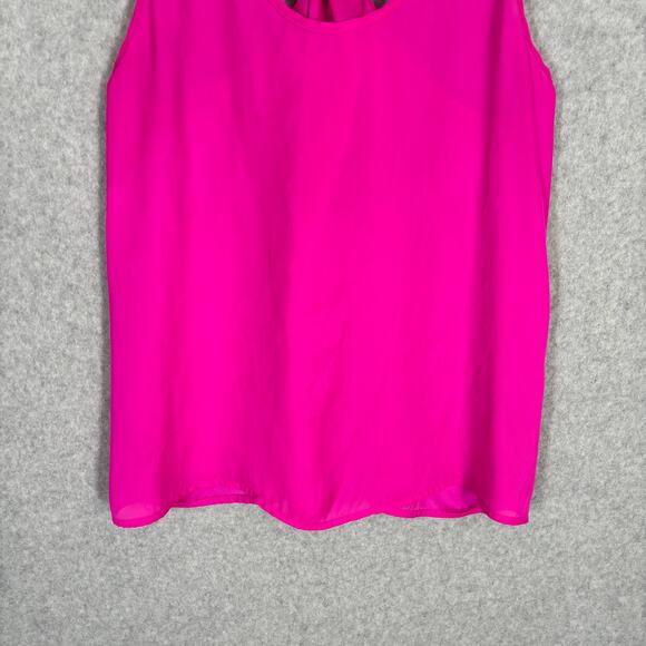 Express Tank Top XS Pink Satin Tie Back Blouse Silky Flowy Vacation Career Twee* - Picture 3 of 9